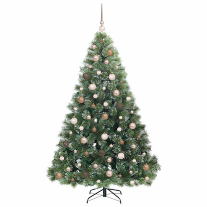 vidaXL Artificial Christmas Tree with 300 LEDs Green 180 cm PE and PVC