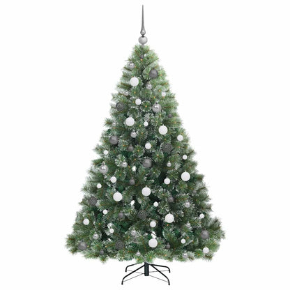 vidaXL Artificial Christmas Tree with 300 LEDs Green 180 cm PE and PVC