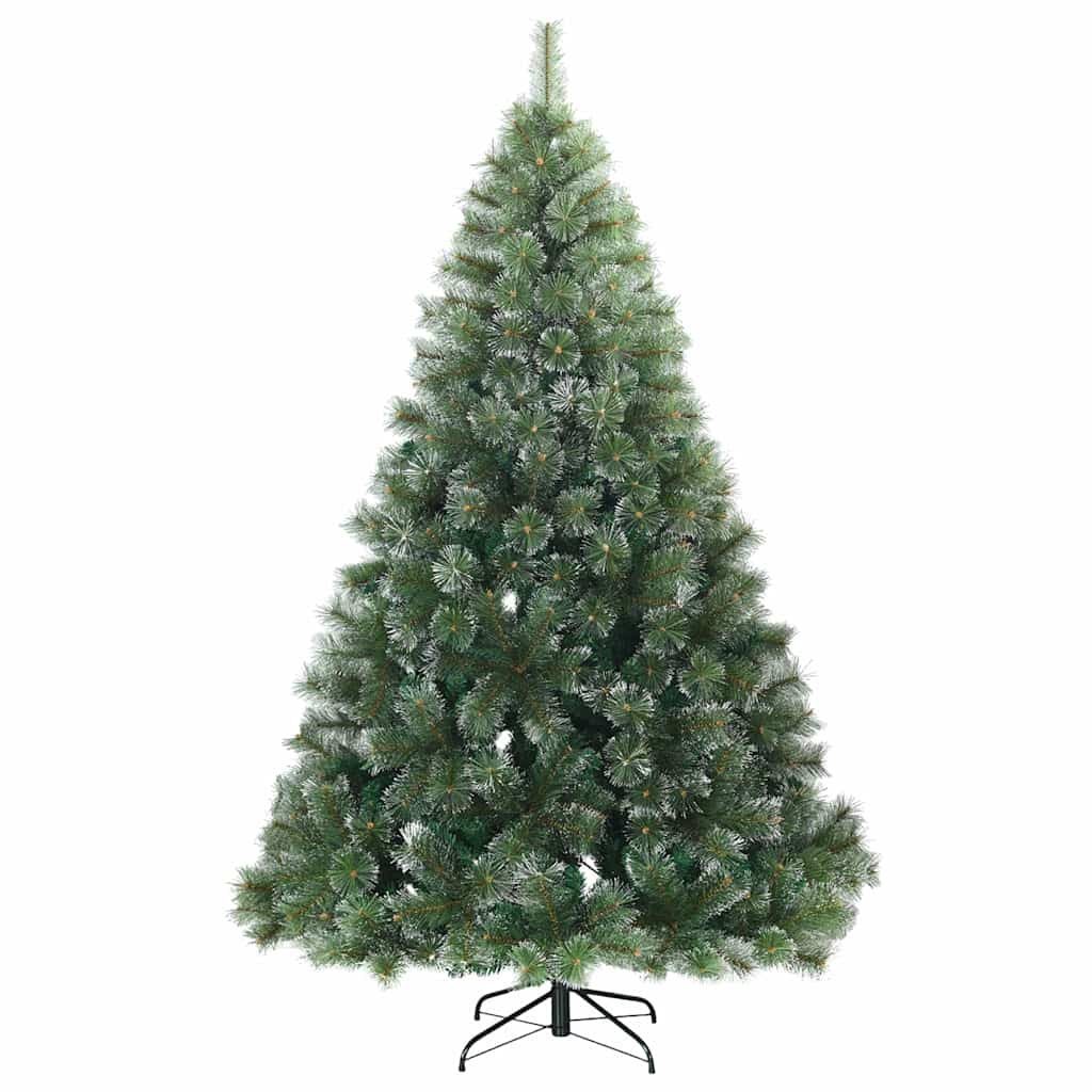 vidaXL Artificial Christmas Tree with 300 LEDs Green 180 cm PE and PVC