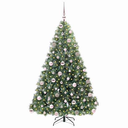 vidaXL Artificial Christmas Tree with 300 LEDs Green 180 cm PE and PVC