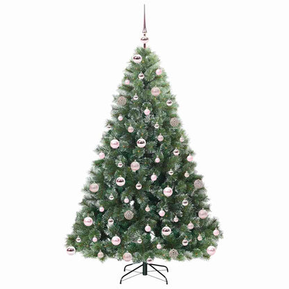 vidaXL Artificial Christmas Tree with 300 LEDs Green 180 cm PE and PVC