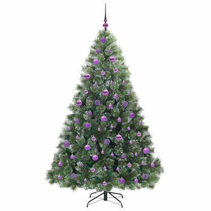 vidaXL Artificial Christmas Tree with 300 LEDs Green 180 cm PE and PVC