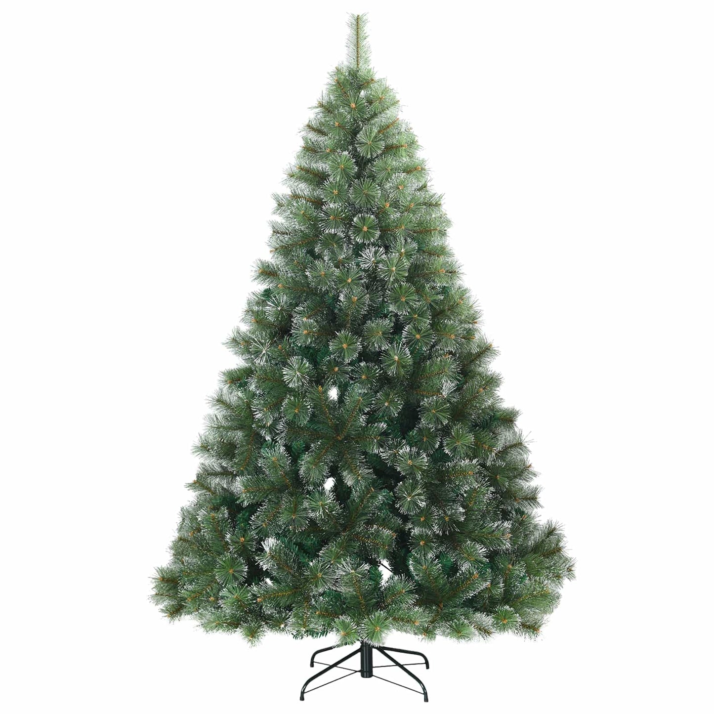 vidaXL Artificial Christmas Tree with 300 LEDs Green 210 cm PE and PVC