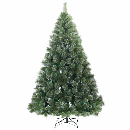 vidaXL Artificial Christmas Tree with 300 LEDs Green 210 cm PE and PVC