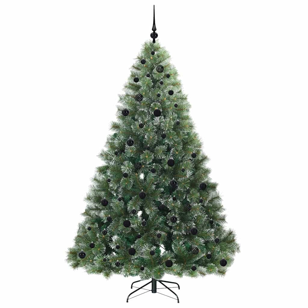vidaXL Artificial Christmas Tree with 300 LEDs Green 210 cm PE and PVC