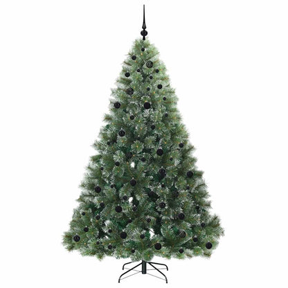 vidaXL Artificial Christmas Tree with 300 LEDs Green 210 cm PE and PVC