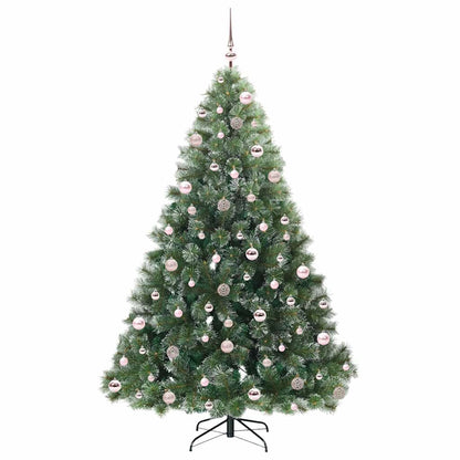 vidaXL Artificial Christmas Tree with 300 LEDs Green 210 cm PE and PVC