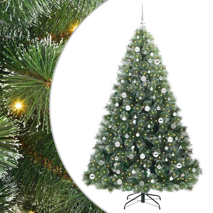 vidaXL Artificial Christmas Tree with 300 LEDs Green 210 cm PE and PVC