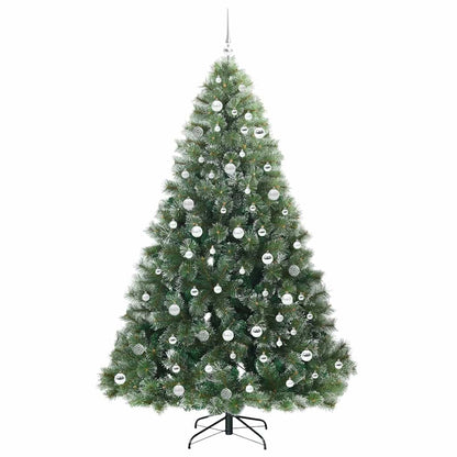 vidaXL Artificial Christmas Tree with 300 LEDs Green 210 cm PE and PVC