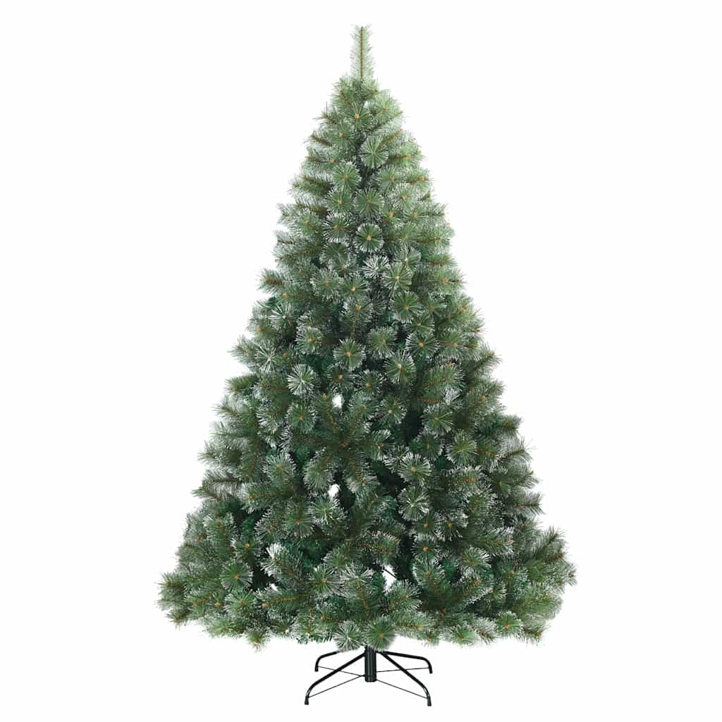 vidaXL Artificial Christmas Tree with 300 LEDs Green 240 cm PE and PVC