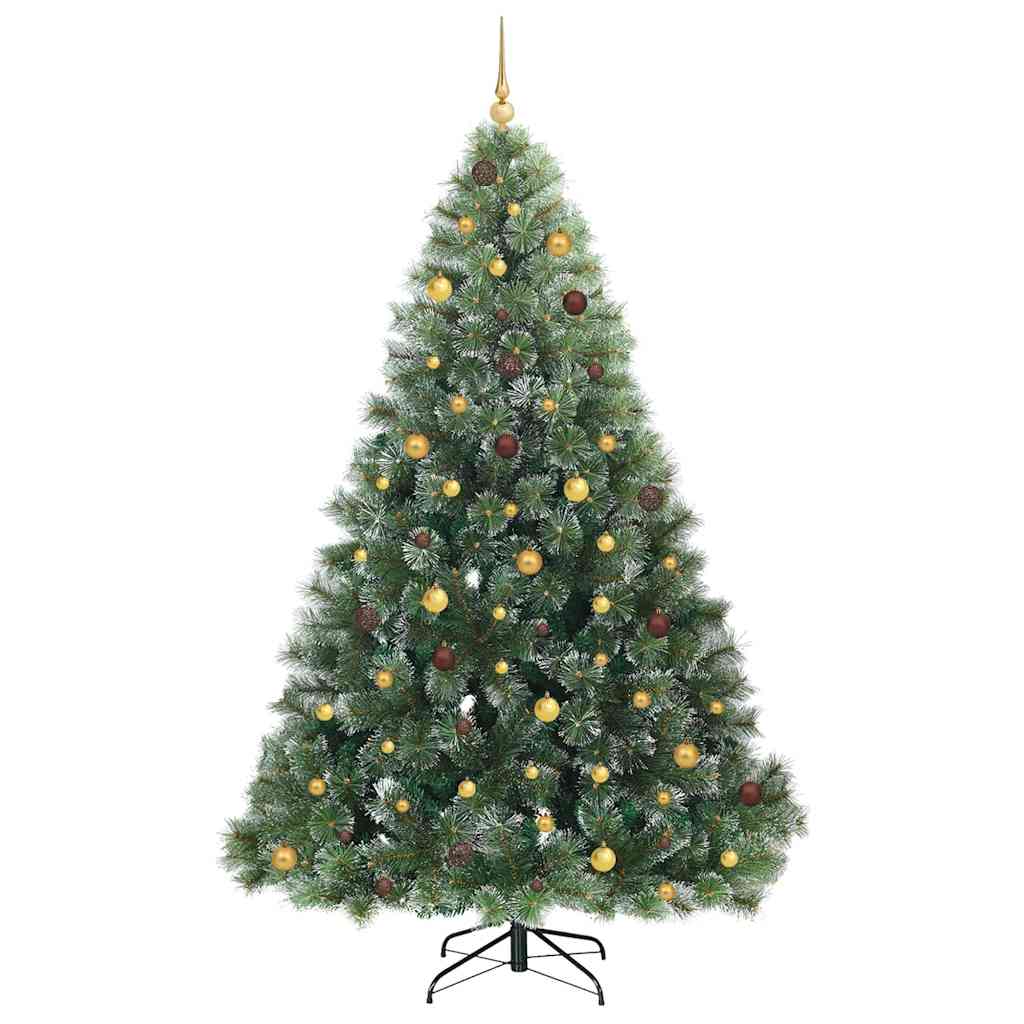 vidaXL Artificial Christmas Tree with 300 LEDs Green 240 cm PE and PVC