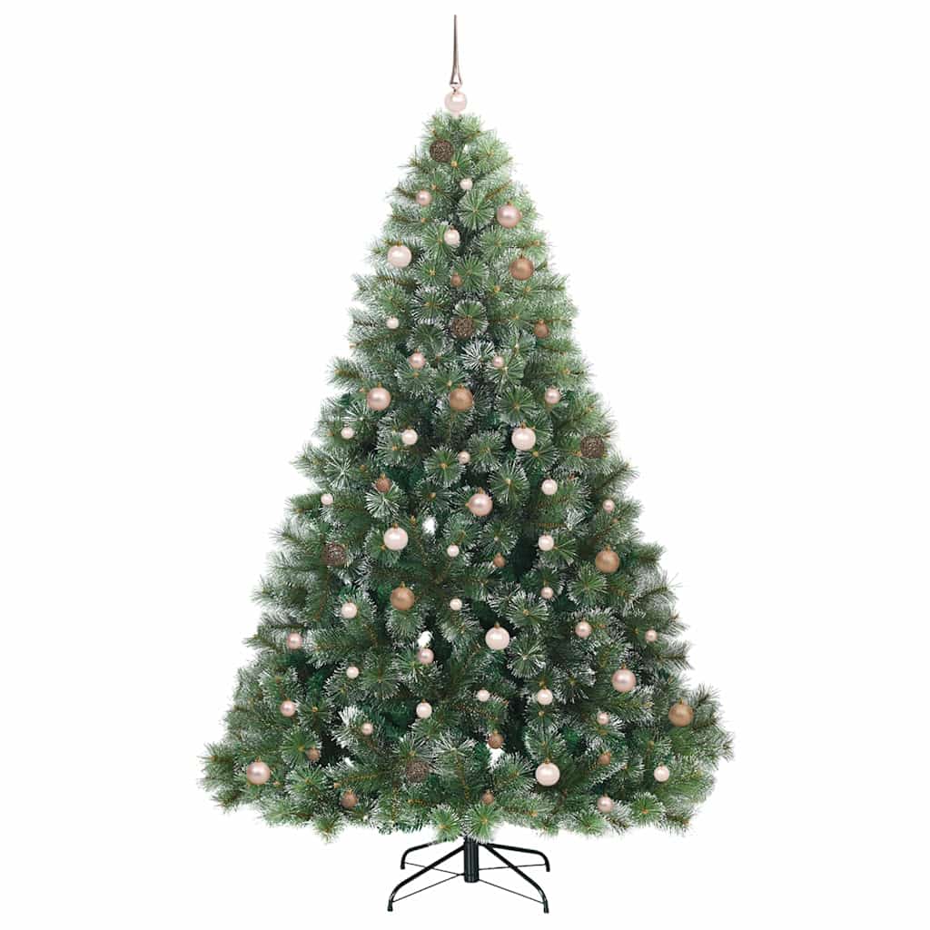 vidaXL Artificial Christmas Tree with 300 LEDs Green 240 cm PE and PVC