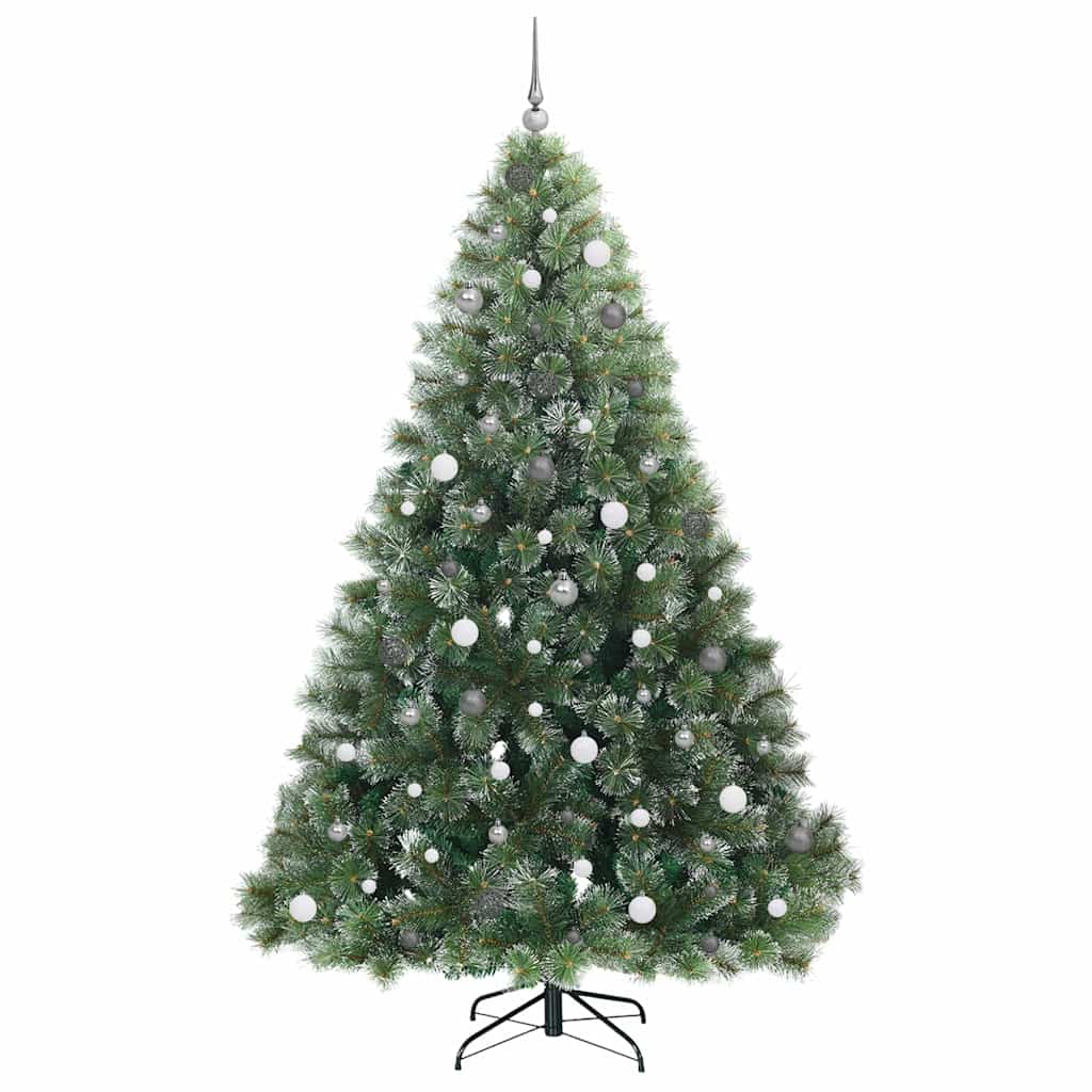vidaXL Artificial Christmas Tree with 300 LEDs Green 240 cm PE and PVC