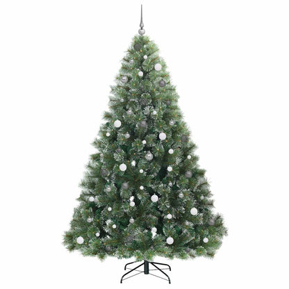 vidaXL Artificial Christmas Tree with 300 LEDs Green 240 cm PE and PVC
