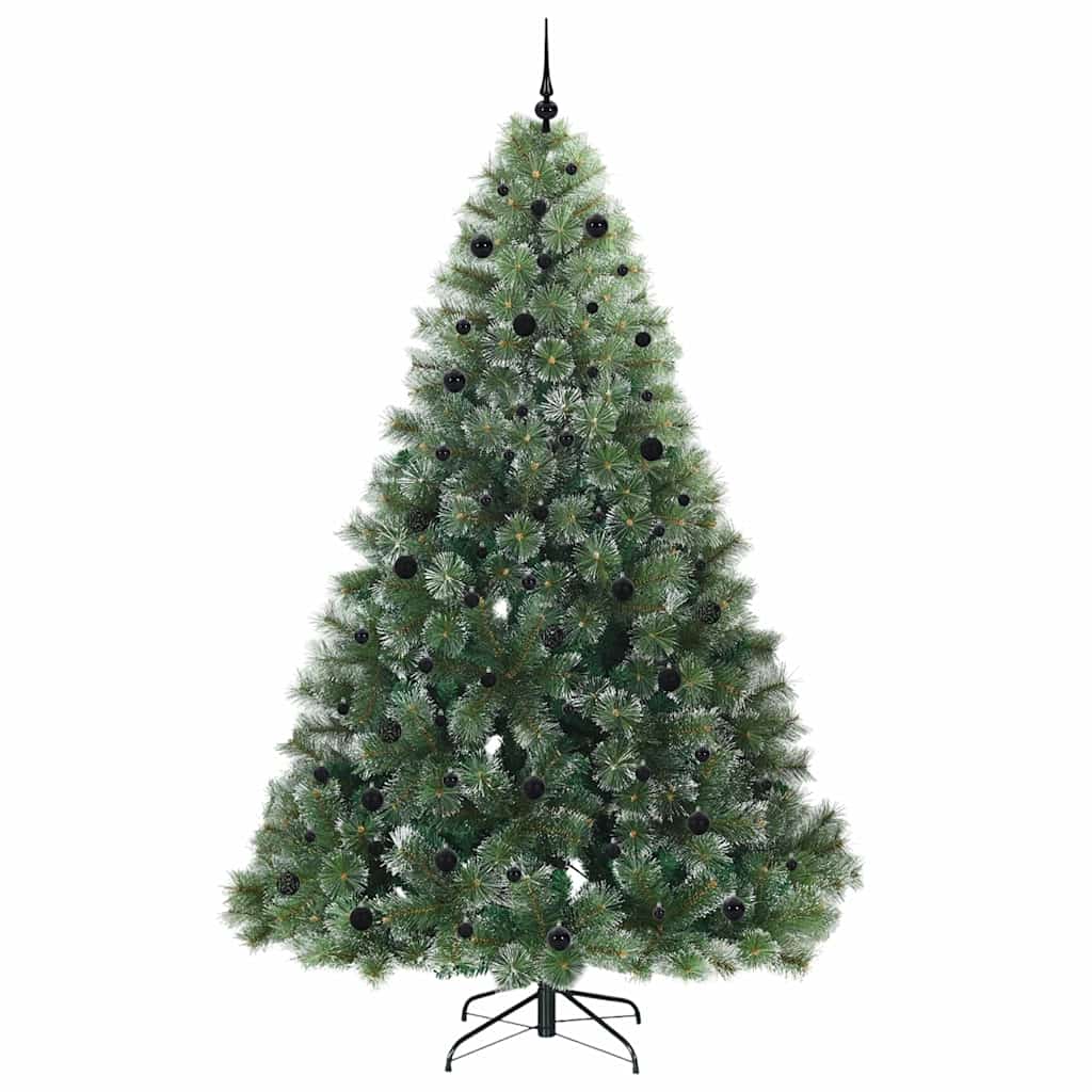 vidaXL Artificial Christmas Tree with 300 LEDs Green 240 cm PE and PVC
