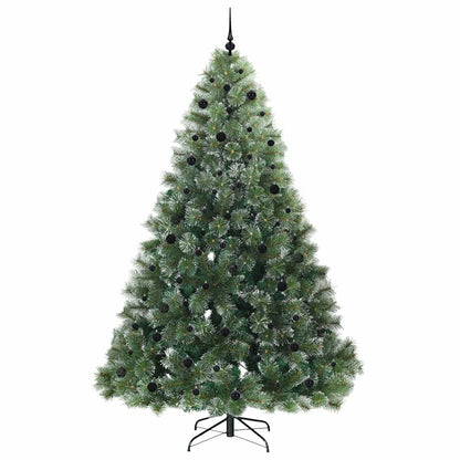 vidaXL Artificial Christmas Tree with 300 LEDs Green 240 cm PE and PVC