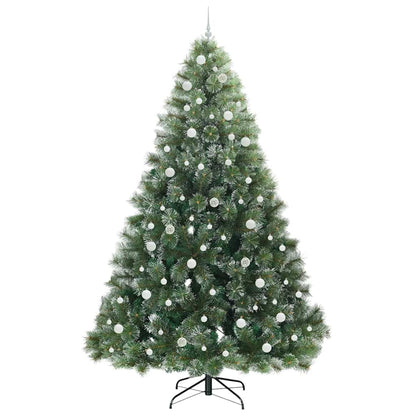 vidaXL Artificial Christmas Tree with 300 LEDs Green 240 cm PE and PVC