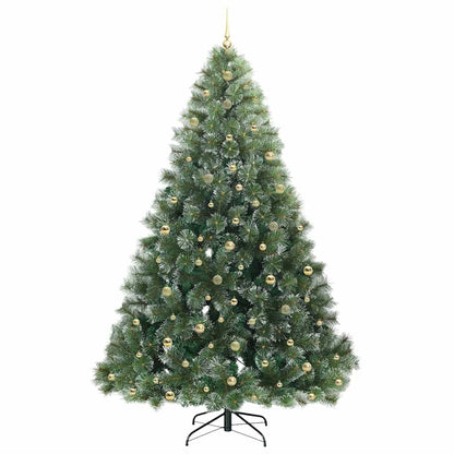 vidaXL Artificial Christmas Tree with 300 LEDs Green 240 cm PE and PVC