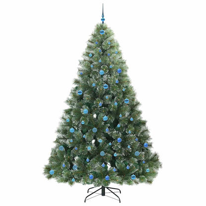 vidaXL Artificial Christmas Tree with 300 LEDs Green 240 cm PE and PVC