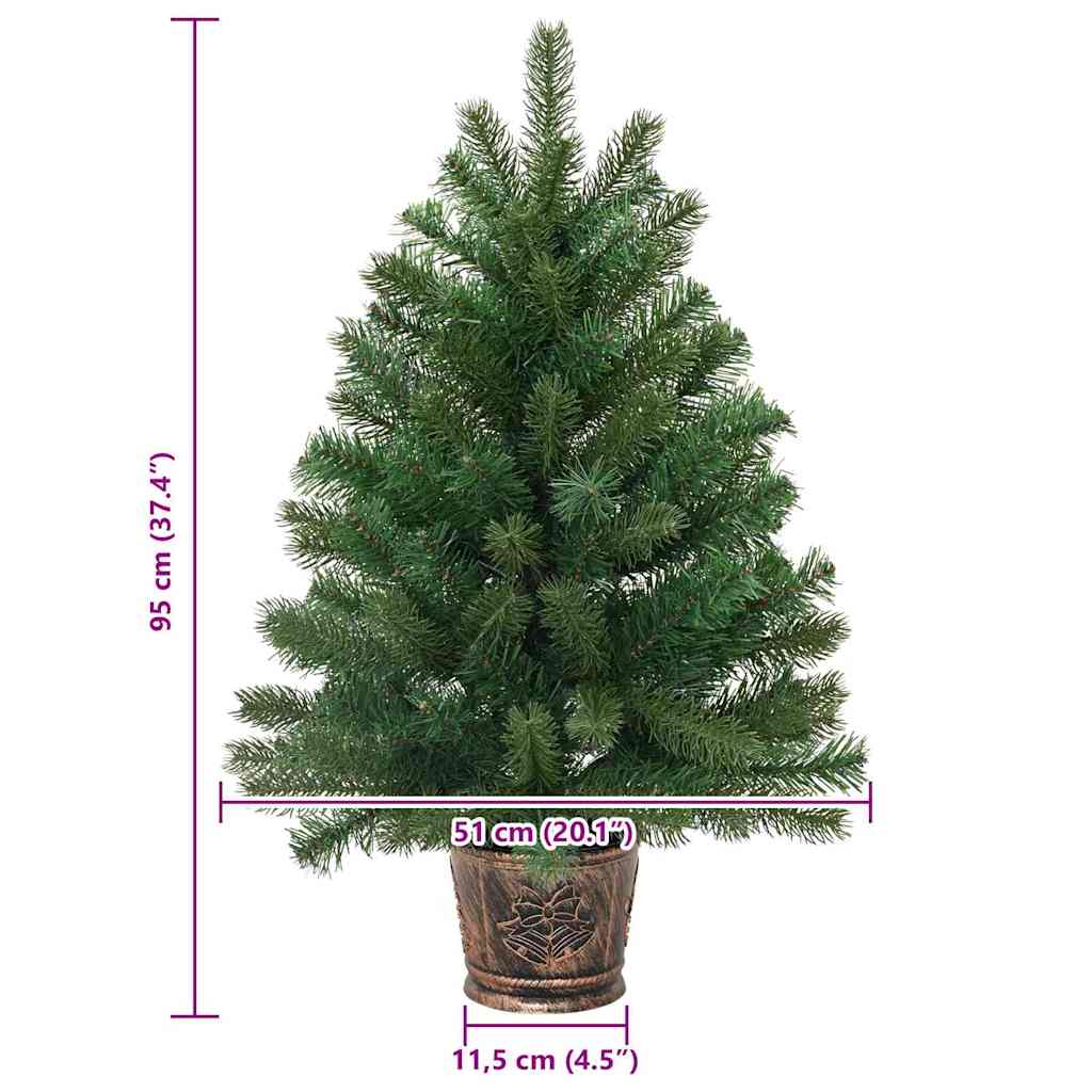 vidaXL Artificial Christmas Tree Green 95 cm PVC, PE and steel