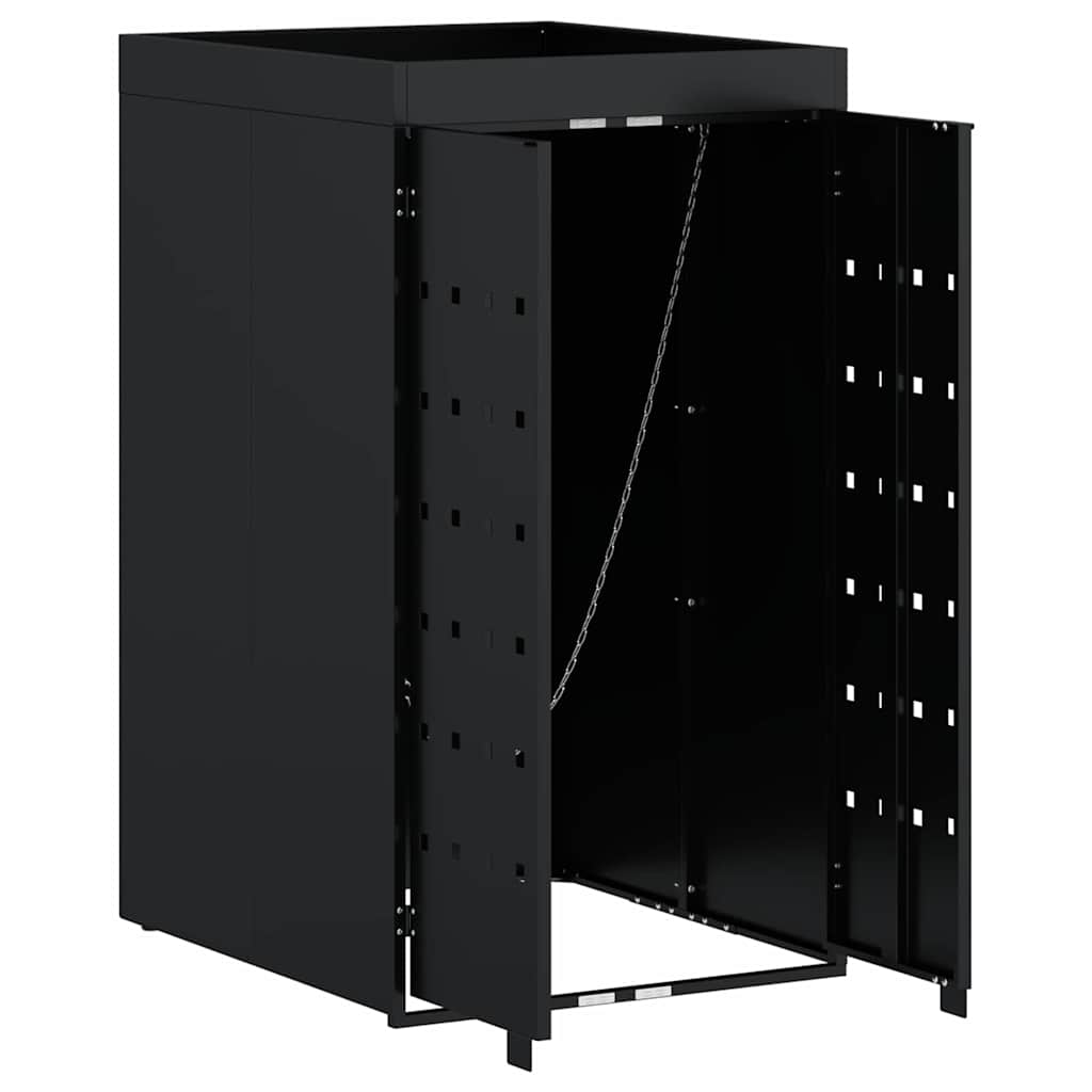 vidaXL Wheelie Bin Storage with Planter Roof for Single 240L Bin Black