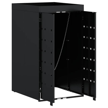 vidaXL Wheelie Bin Storage with Planter Roof for Single 240L Bin Black