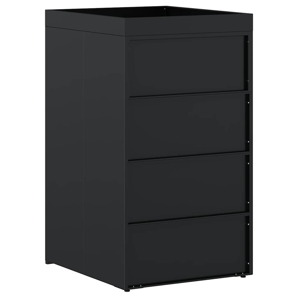 vidaXL Wheelie Bin Storage with Planter Roof for Single 240L Bin Black