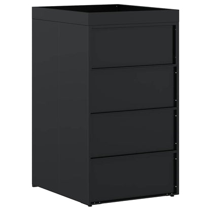 vidaXL Wheelie Bin Storage with Planter Roof for Single 240L Bin Black