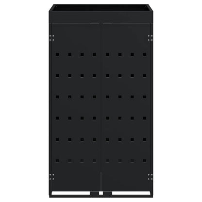 vidaXL Wheelie Bin Storage with Planter Roof for Single 240L Bin Black