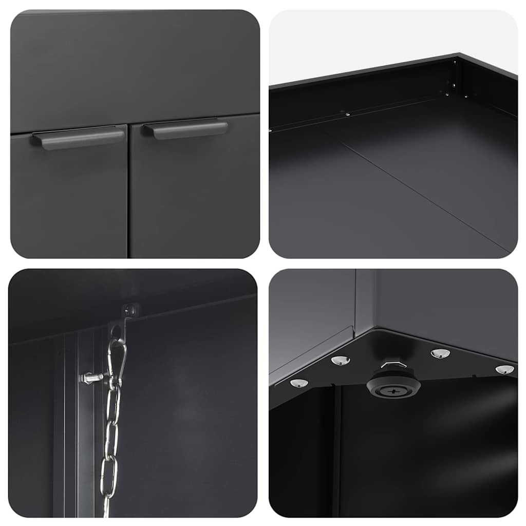 vidaXL Wheelie Bin Storage with Planter Roof for Single 240L Bin
