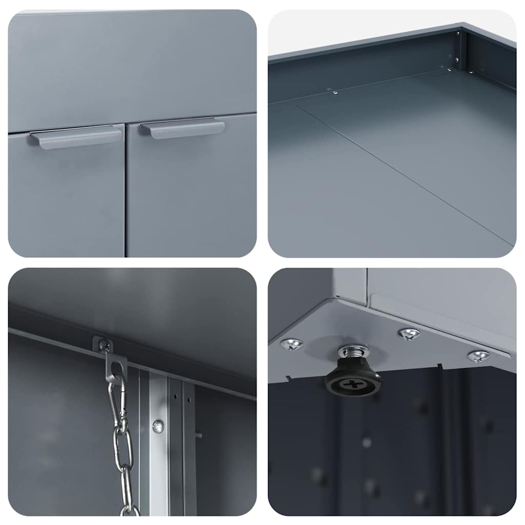 vidaXL Wheelie Bin Storage with Planter Roof for Single 240L Bin