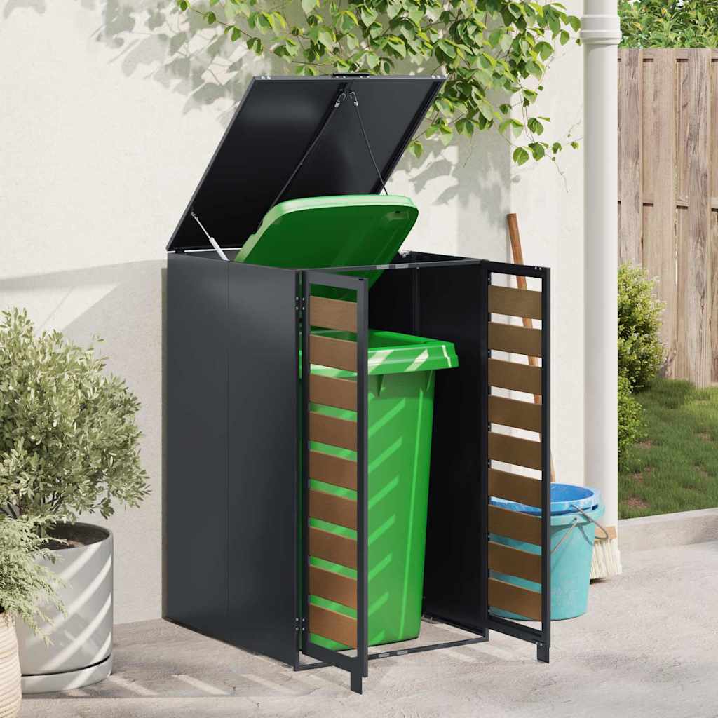 vidaXL Wheelie Bin Storage with Gas Lift-up Lid for 240L Bin Steel