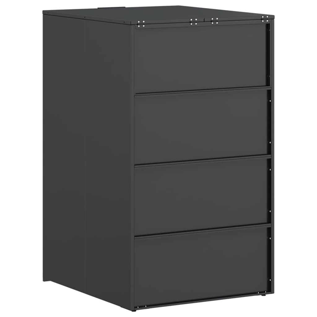 vidaXL Wheelie Bin Storage with Gas Lift-up Lid for 240L Bin Steel