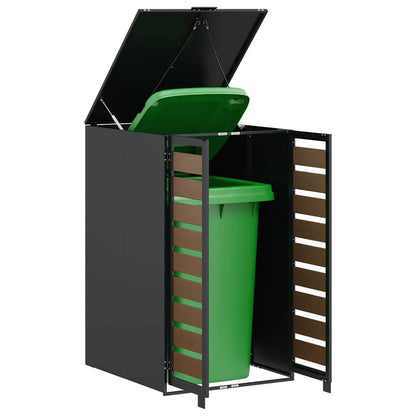 vidaXL Wheelie Bin Storage with Gas Lift-up Lid for 240L Bin Steel