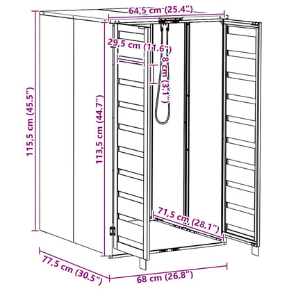 vidaXL Wheelie Bin Storage with Gas Lift-up Lid for 240L Bin Steel