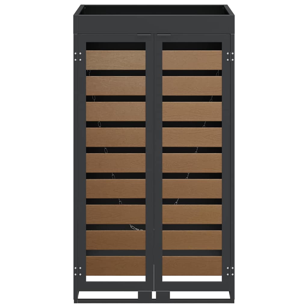 vidaXL Wheelie Bin Storage with Planter Roof for 240L Bin Anthracite