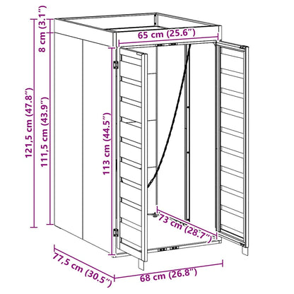 vidaXL Wheelie Bin Storage with Planter Roof for 240L Bin Anthracite