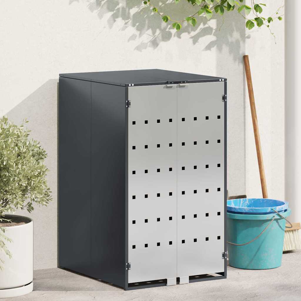 vidaXL Wheelie Bin Storage with Gas Lift-up Lid for 240L Bin Steel