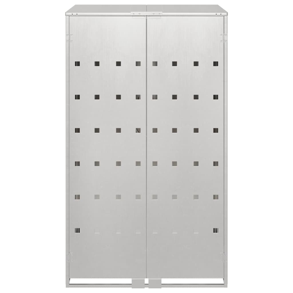 vidaXL Wheelie Bin Storage with Gas Lift-up Lid for 240L Bin Silver
