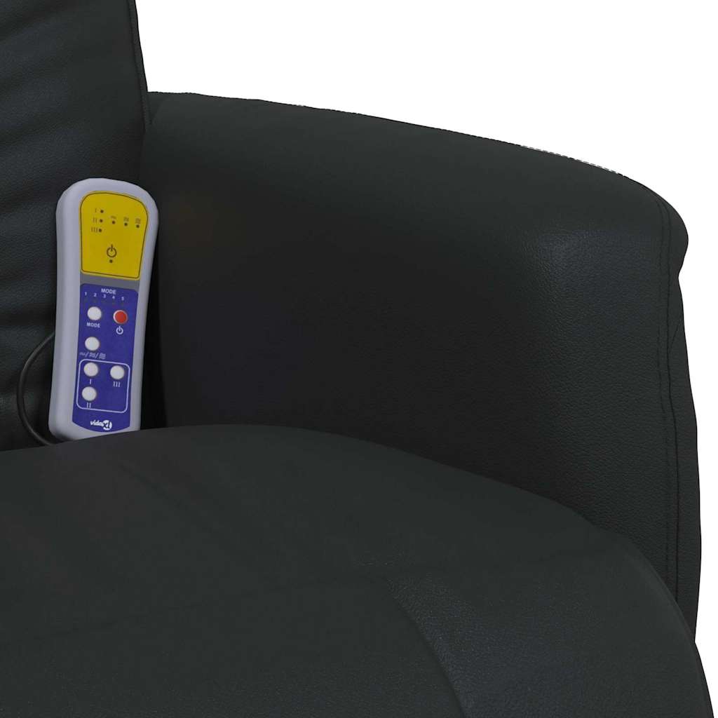 vidaXL Swivel Massage Recliner Chair Black 71 x 90 x 105 cm