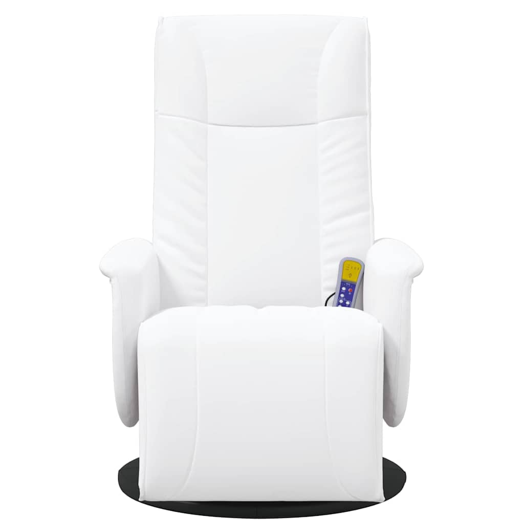 vidaXL Swivel Massage Recliner Chair White 71 x 90 x 105 cm