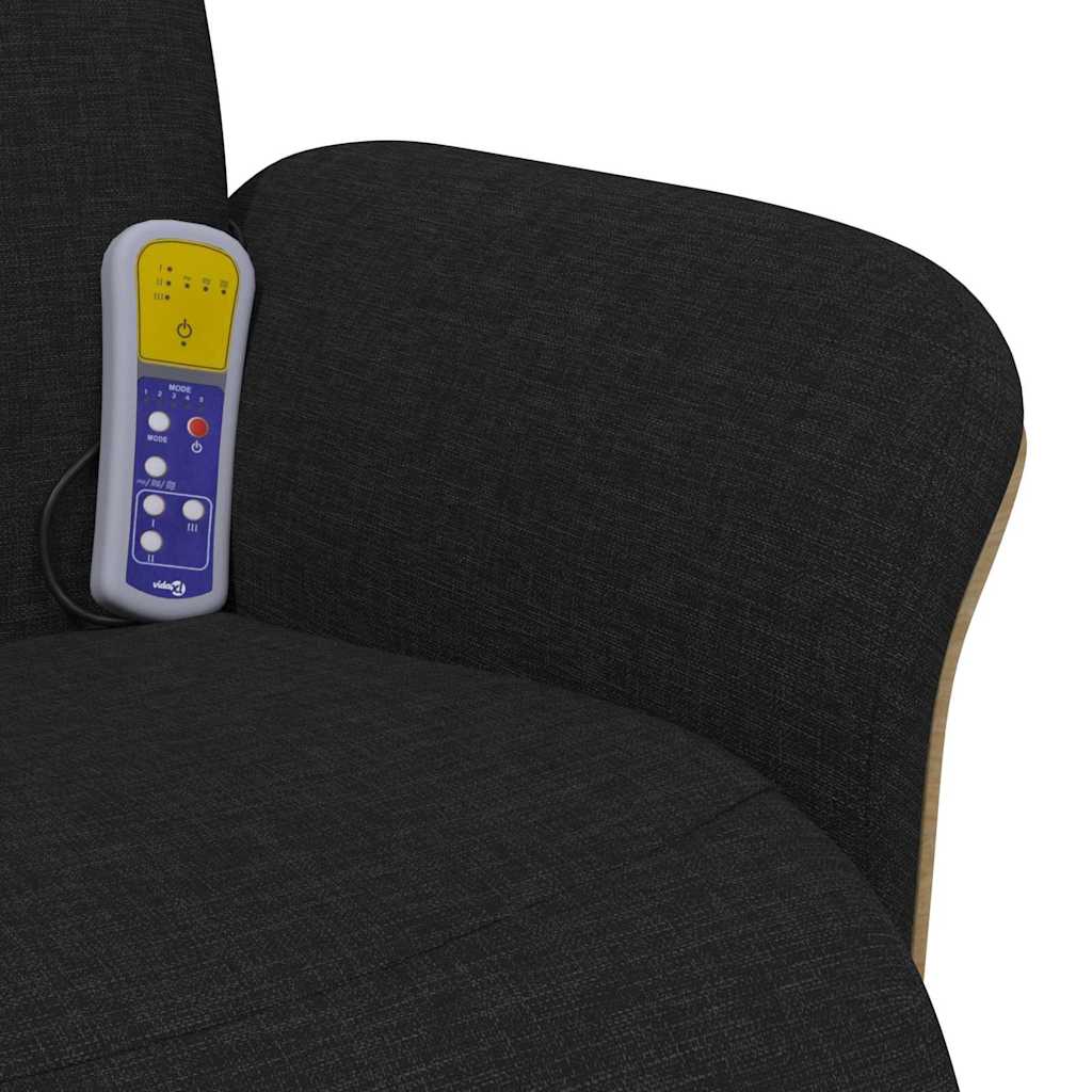 vidaXL Massage Recliner Chair Black 79 x 87 x 104.5 cm Fabric
