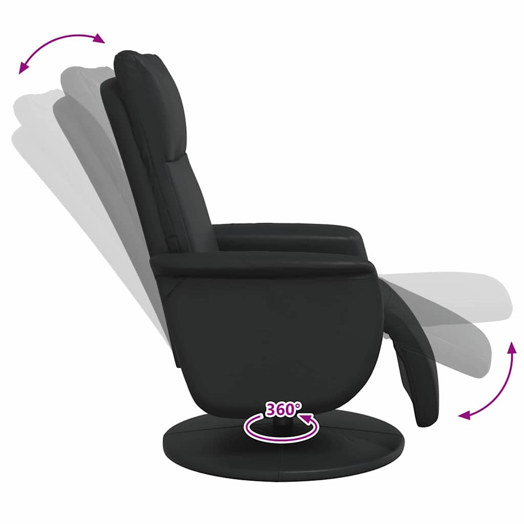 vidaXL Massage Recliner Chair Black 71 x 90 x 105 cm Faux Leather
