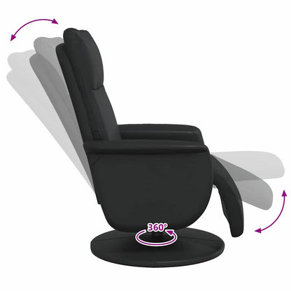 vidaXL Massage Recliner Chair Black 71 x 90 x 105 cm Faux Leather