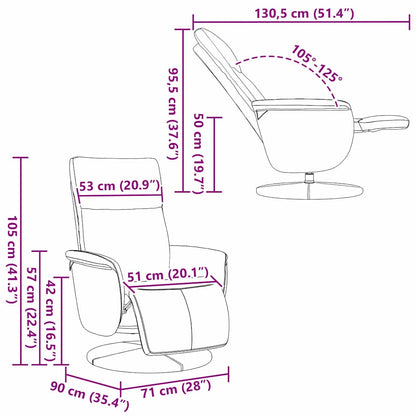 vidaXL Massage Recliner Chair Black 71 x 90 x 105 cm Faux Leather