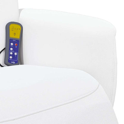 vidaXL Massage Recliner Chair White 71 x 90 x 105 cm Faux Leather