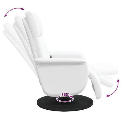 vidaXL Massage Recliner Chair White 71 x 90 x 105 cm Faux Leather