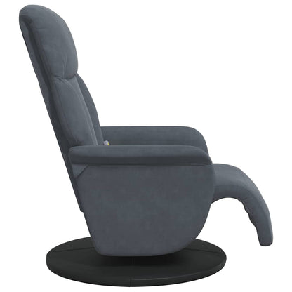 vidaXL Massage Recliner Chair Dark Grey 91 x 71 x 105 cm Velvet