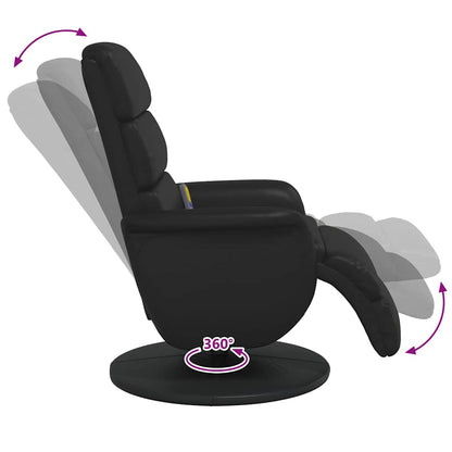 vidaXL Massage Recliner Chair Black 71 x 98 x 106 cm Faux Leather