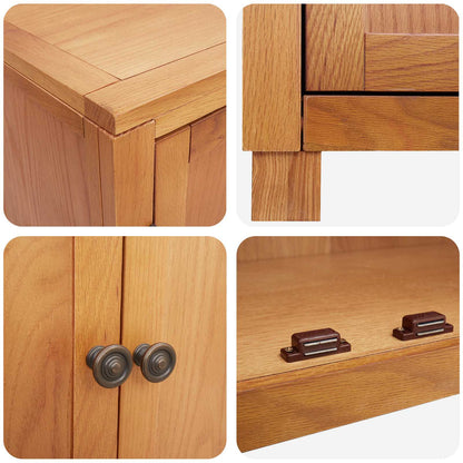 vidaXL Storage Furniture Set with Shelf 2 pcs Natural 80 x 35 x 185 cm